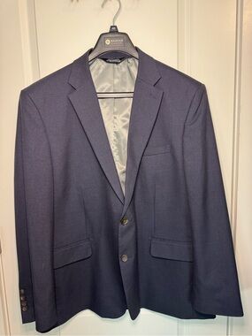 Haggar Men's Dark Navy Two-Button Suit Blazer